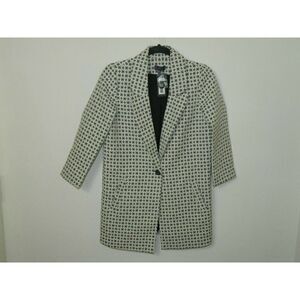 Not Your Daughter's Jeans NYDJ Jacket Long Line Blazer‎ Gray White Size XXS